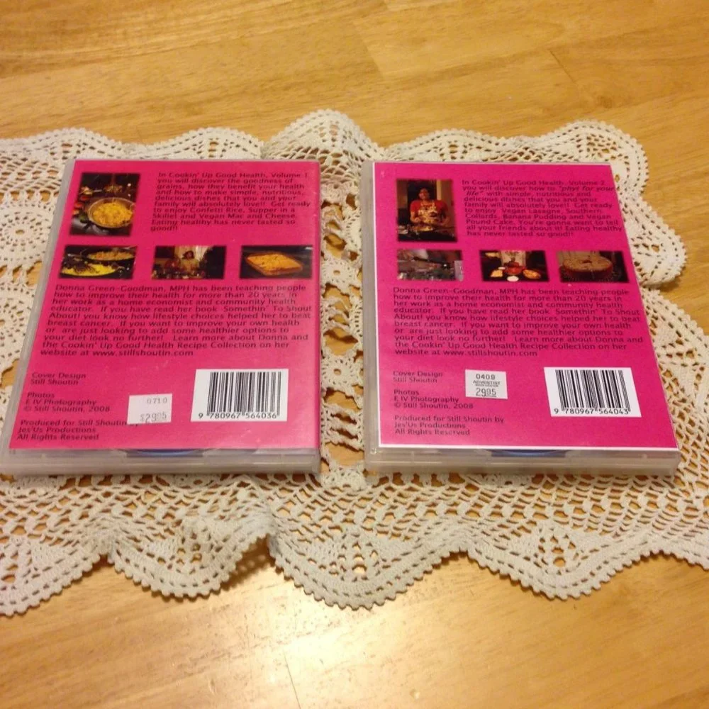 DVD Cookbooks  - Seventh Day Adventist Cookin' Up Good Health Volumes 1 and 2